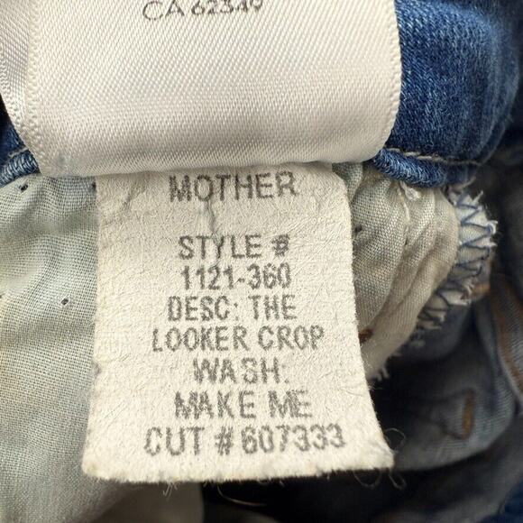 MOTHER Womens 25 The Looker Crop in Make Me Soft Stretch Denim Jeans - Picture 10 of 10